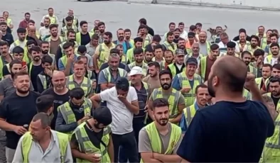 Halkalı – İstanbul Yeni Havalimanı Metro Hattı işçileri greve çıktı: Bize verilen ücret küfür gibi